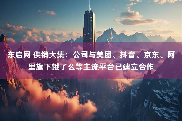 东启网 供销大集：公司与美团、抖音、京东、阿里旗下饿了么等主流平台已建立合作